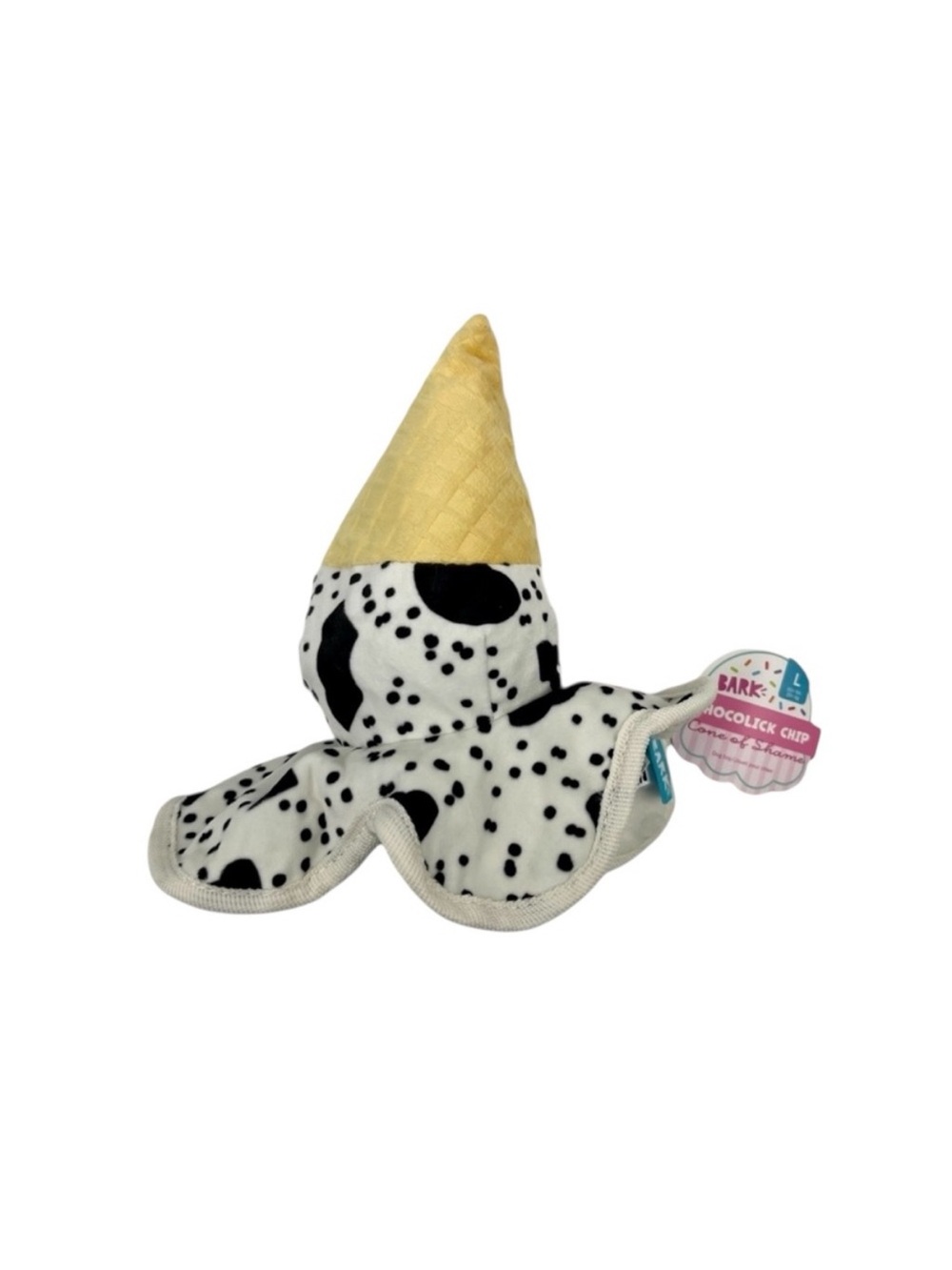 NWT Bark Box Chocolick Chip Cone Of Shame Dog Toy